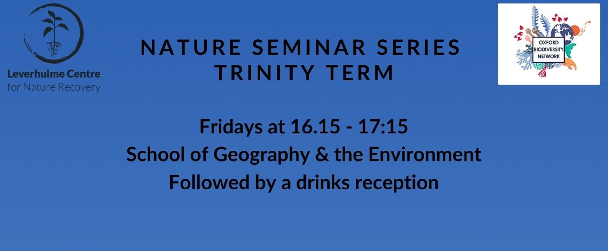 Nature Seminar Series – Trinity Term