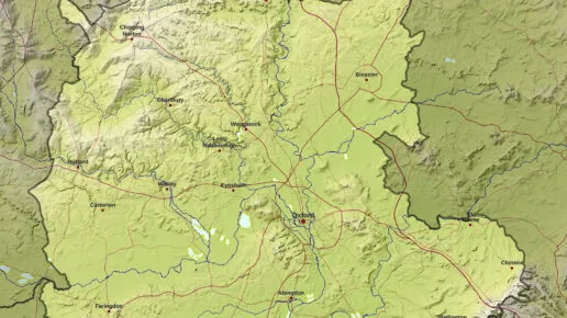 A map of Oxfordshire